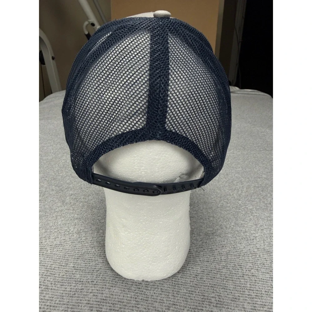 Ron Jon Surf Shop Gray Navy Blue Mahi Mahi Fish Mesh Trucker Hat Snapback Cap